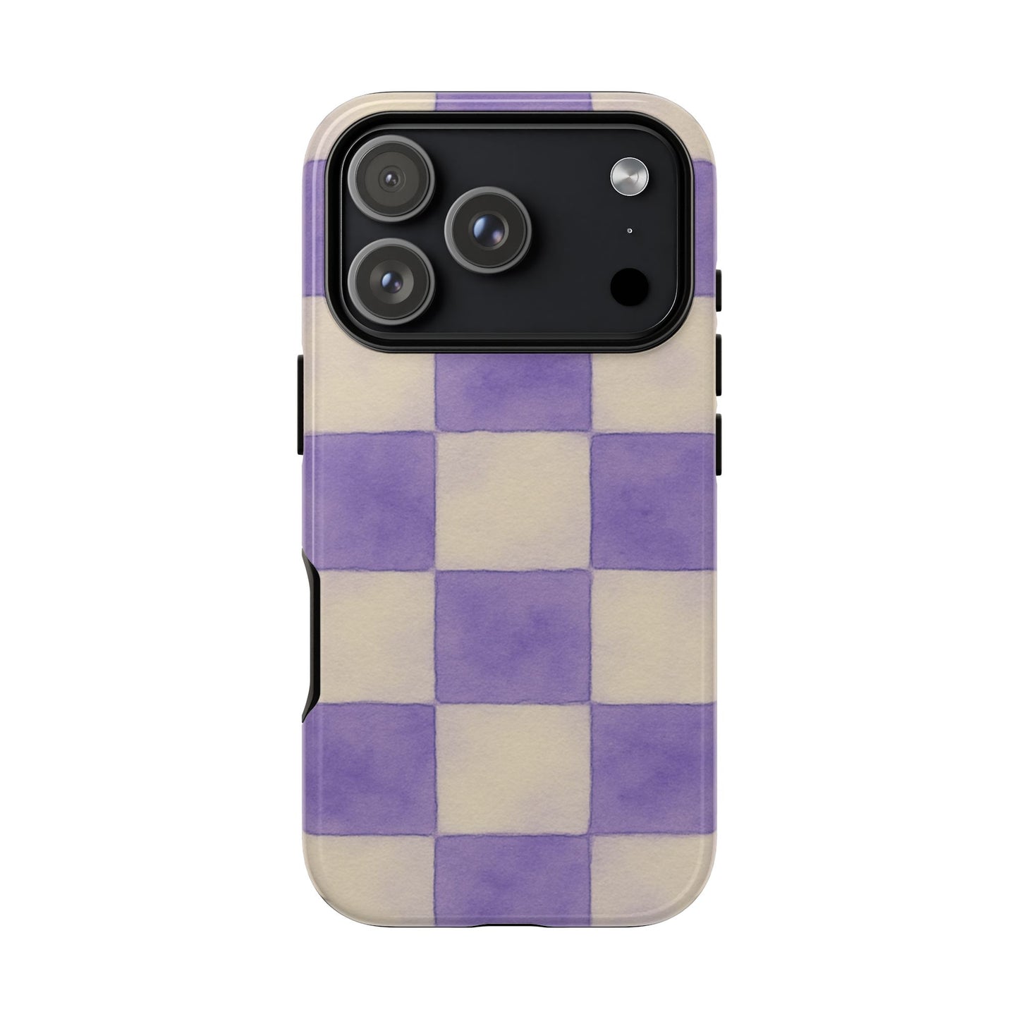Purple Checkered Tough Phone Case