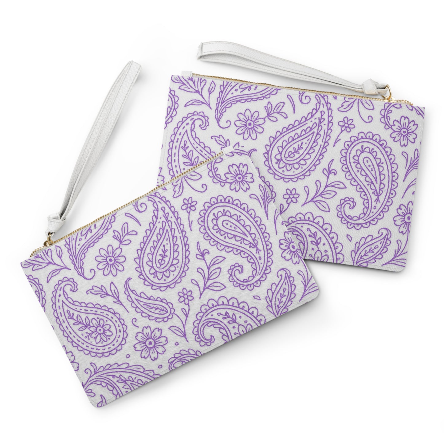 Purple Paisley Clutch Bag