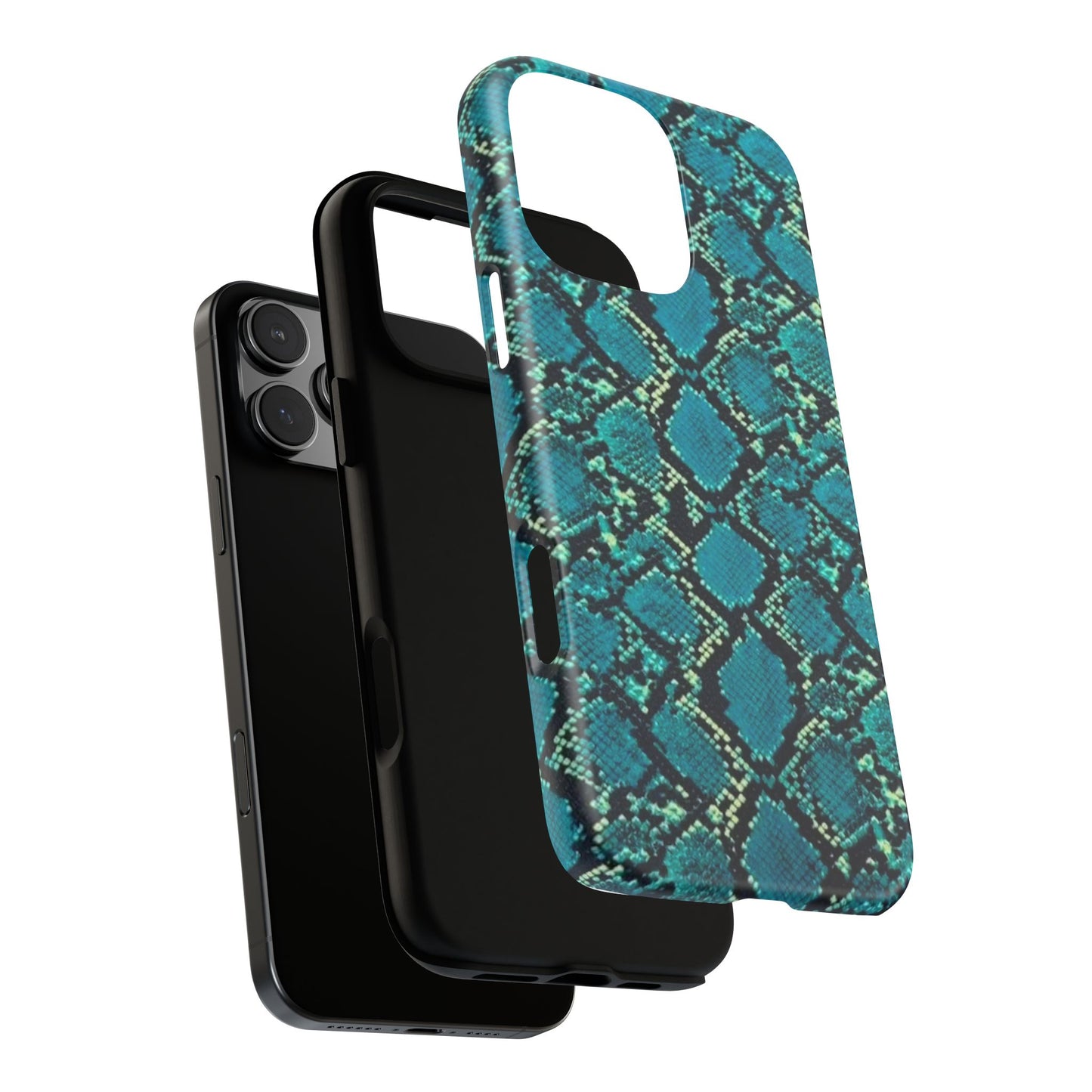 Blue Snake Skin Phone Case