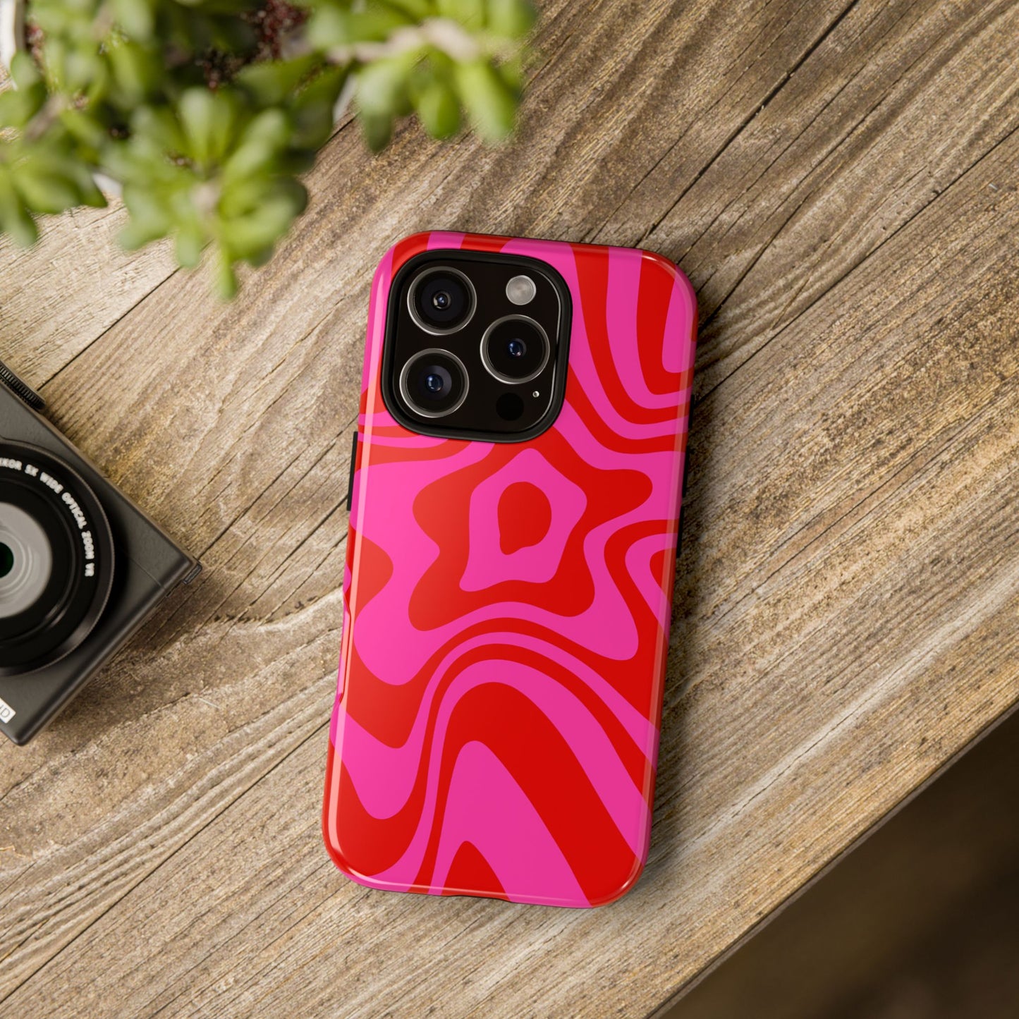 Red & Pink Swirl Phone Case