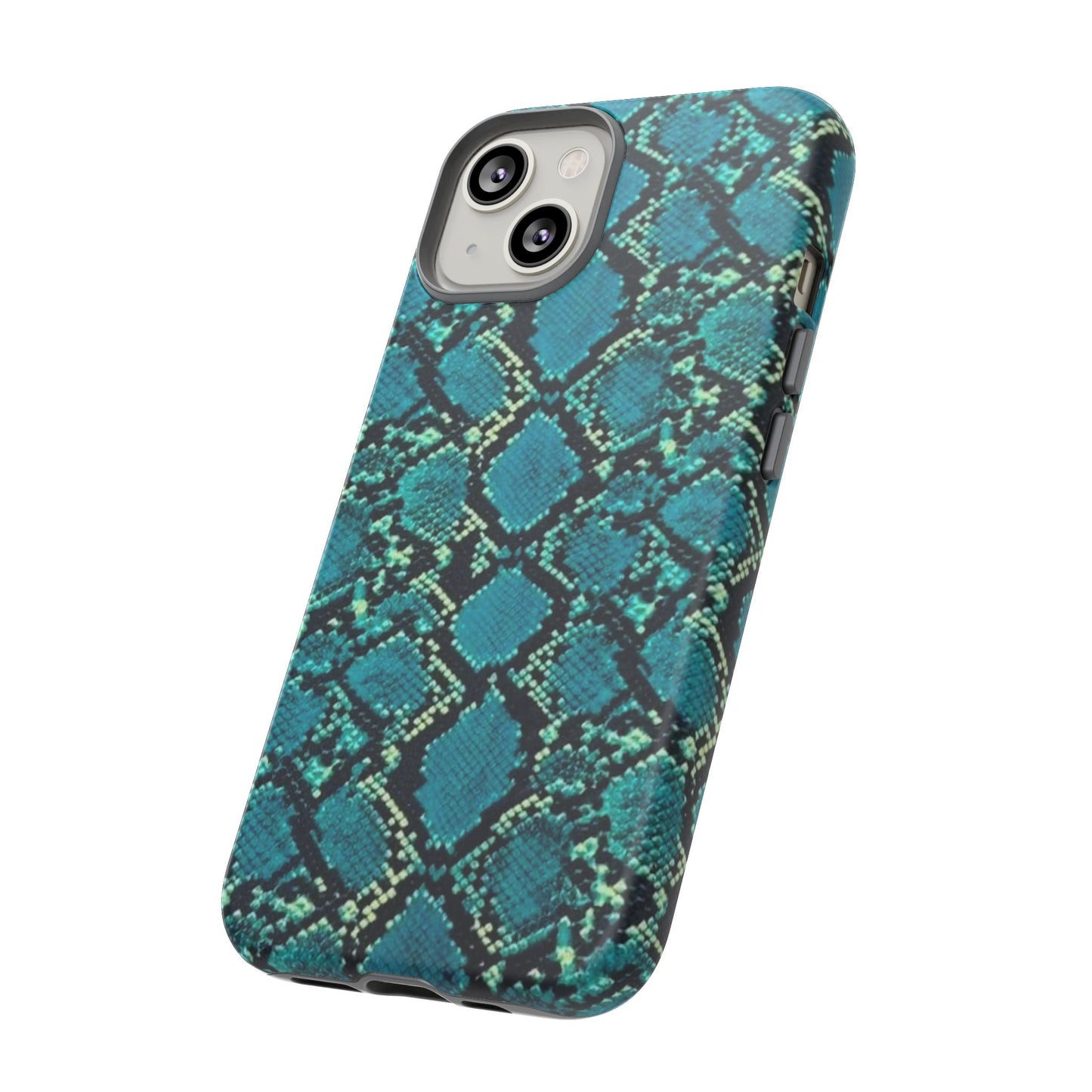Blue Snake Skin Phone Case