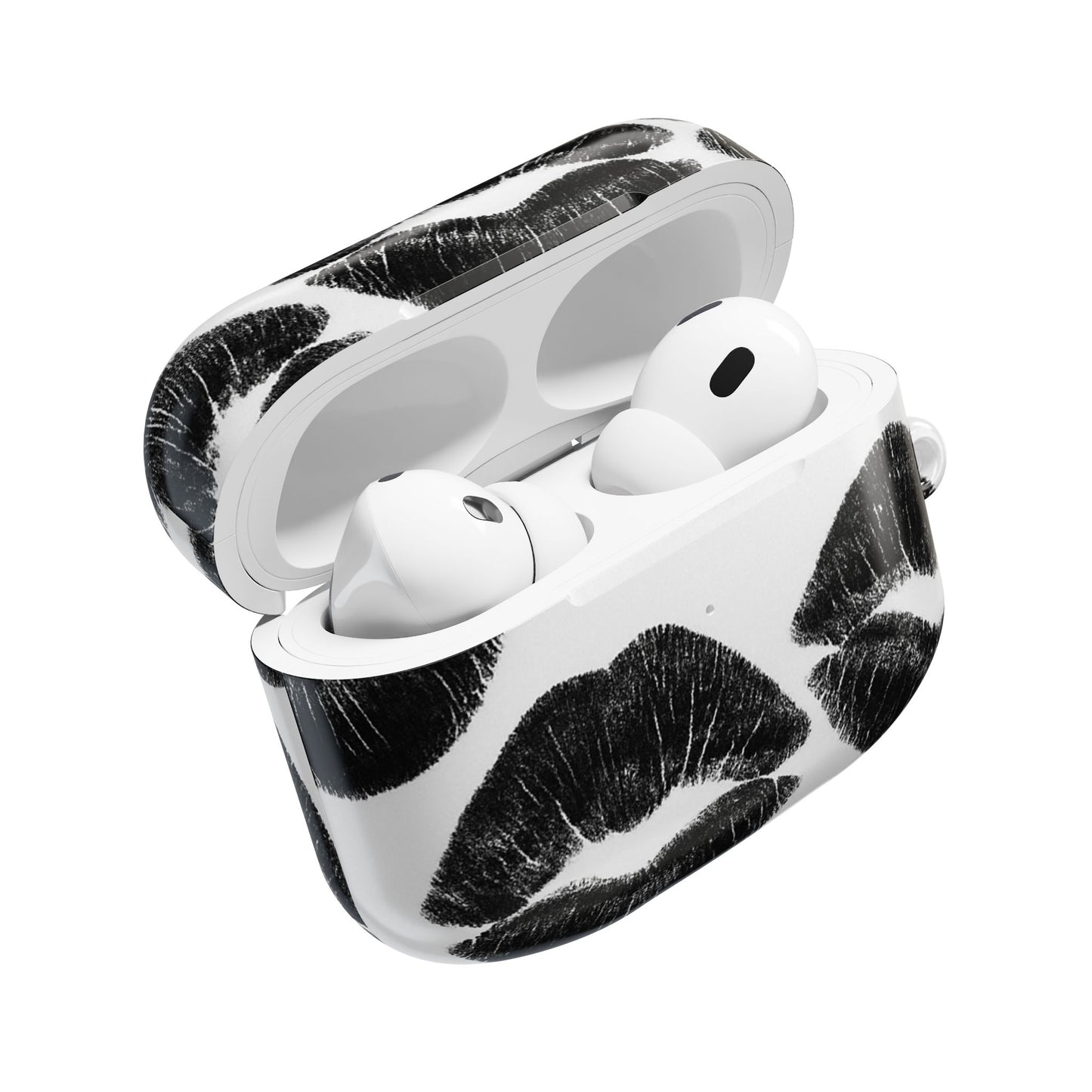 Black Kiss Print AirPod Case