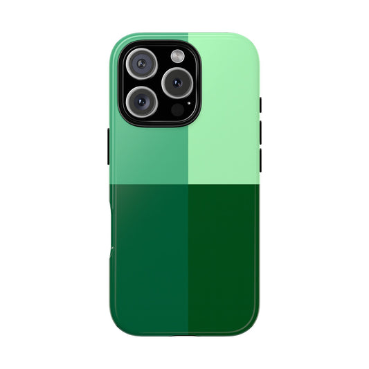 Green Colorblock Phone Case
