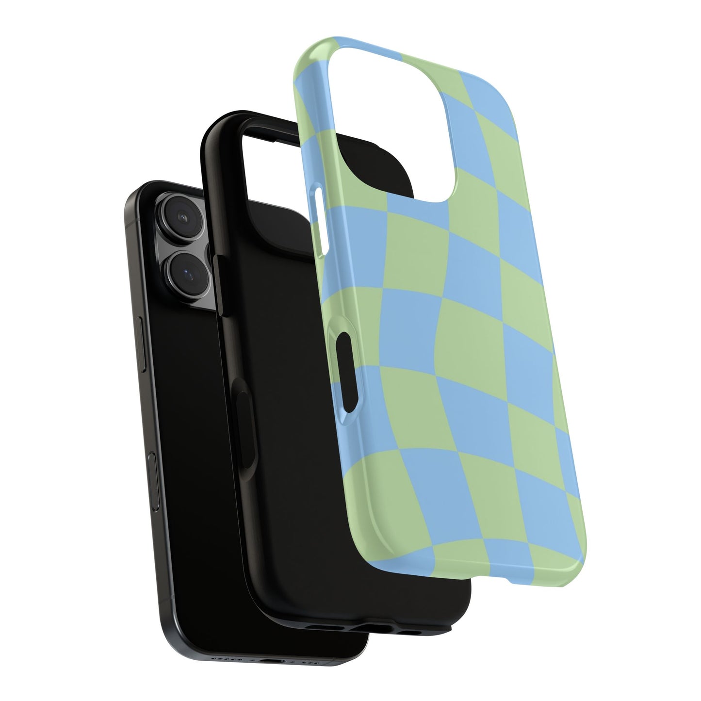 Blue & Green Checkered Phone Case
