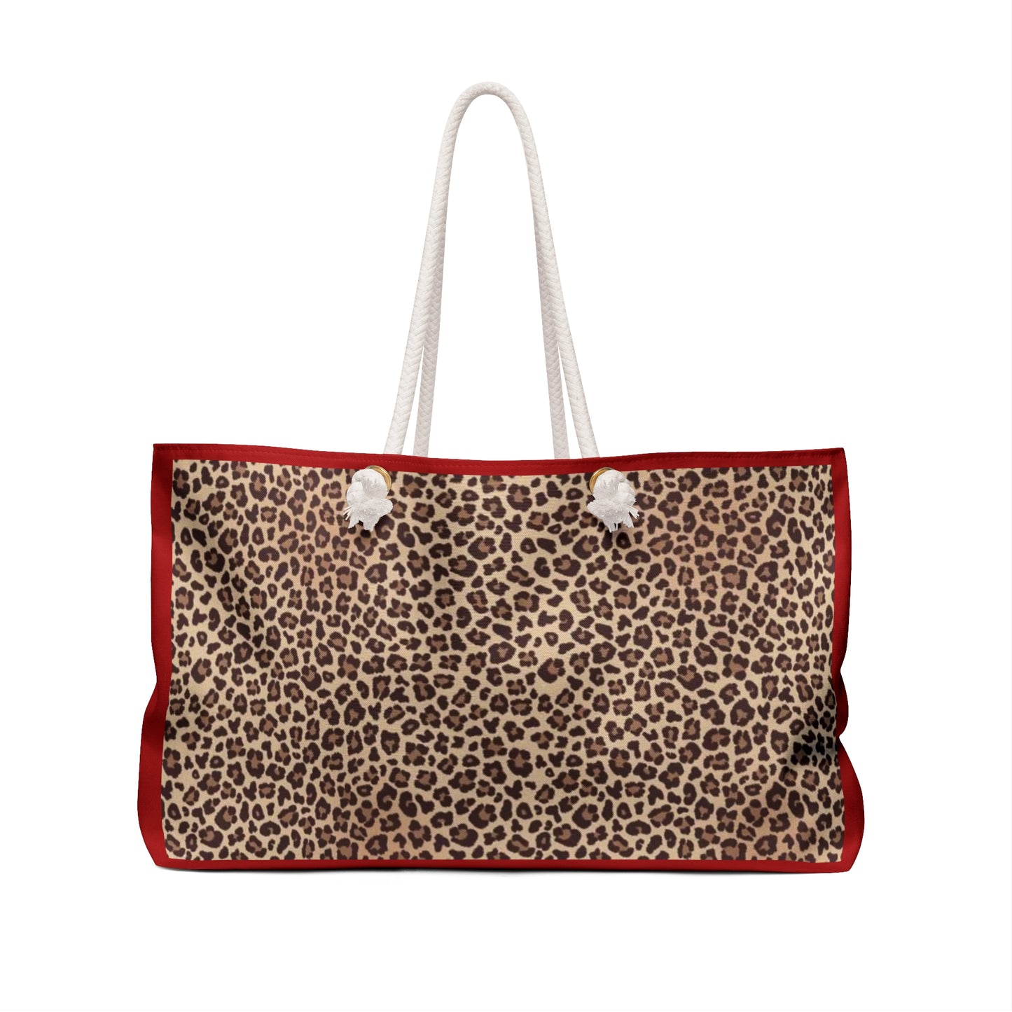 Red Leopard Print Weekender Bag