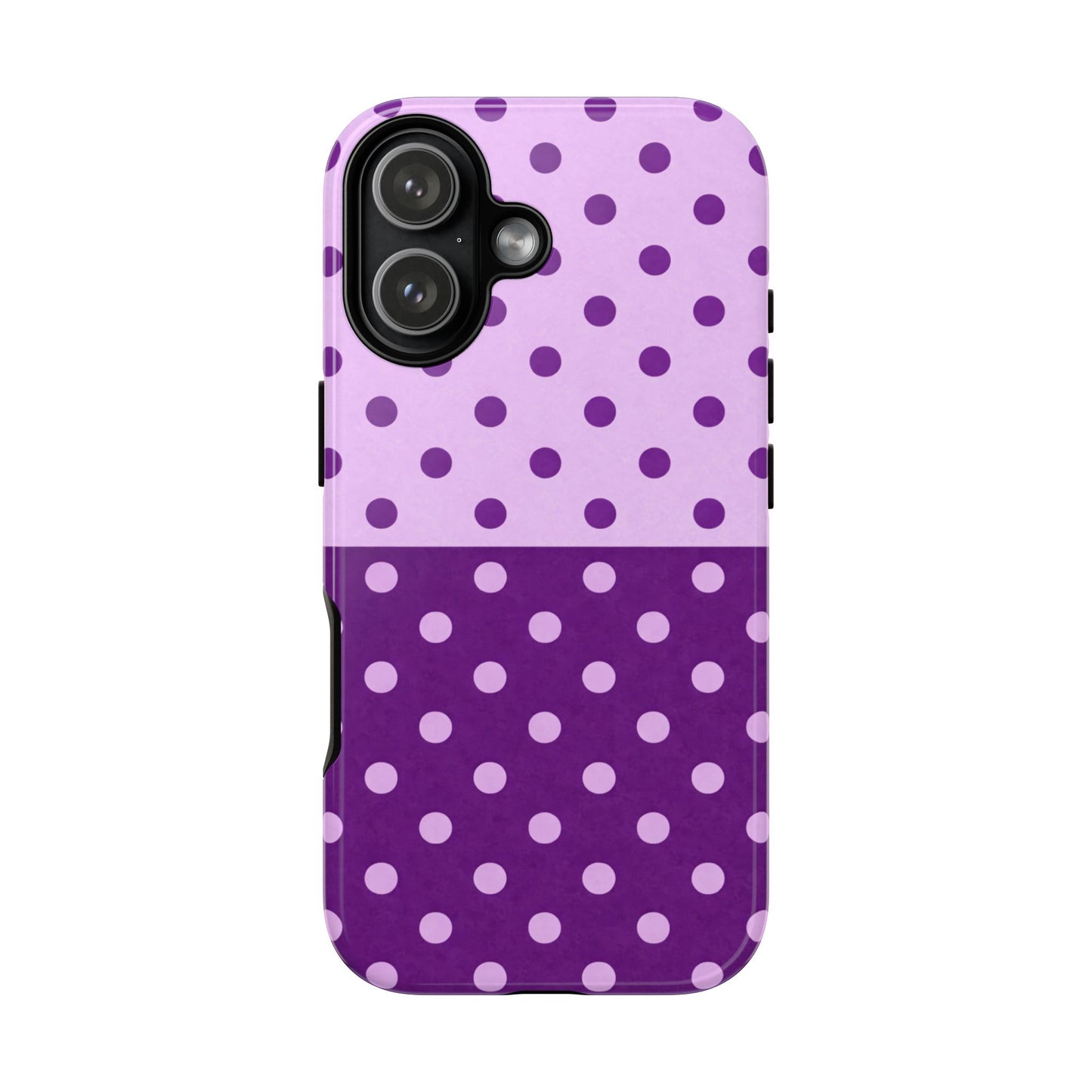 Two-Tone Polka Dot Case- Purple