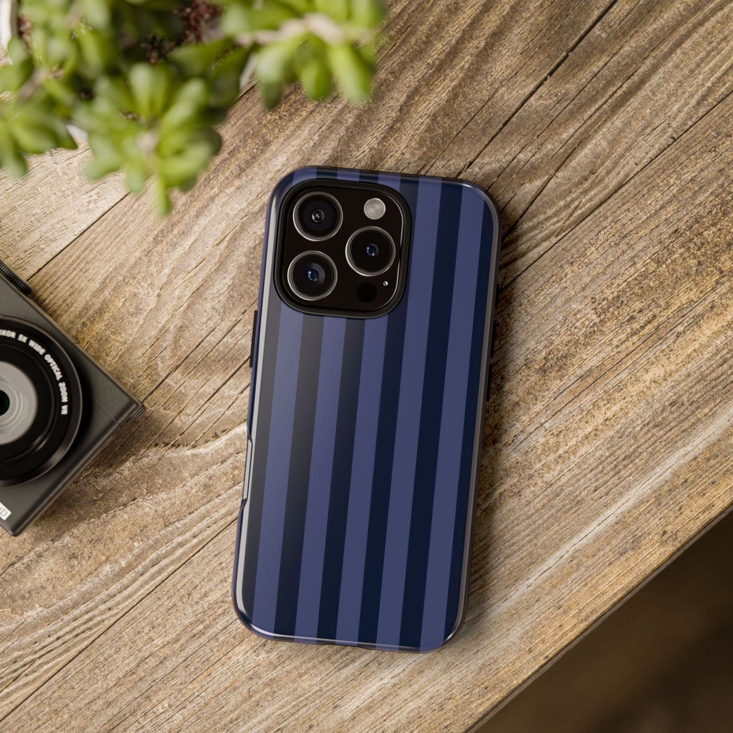 Navy Blue Stripe Phone Case