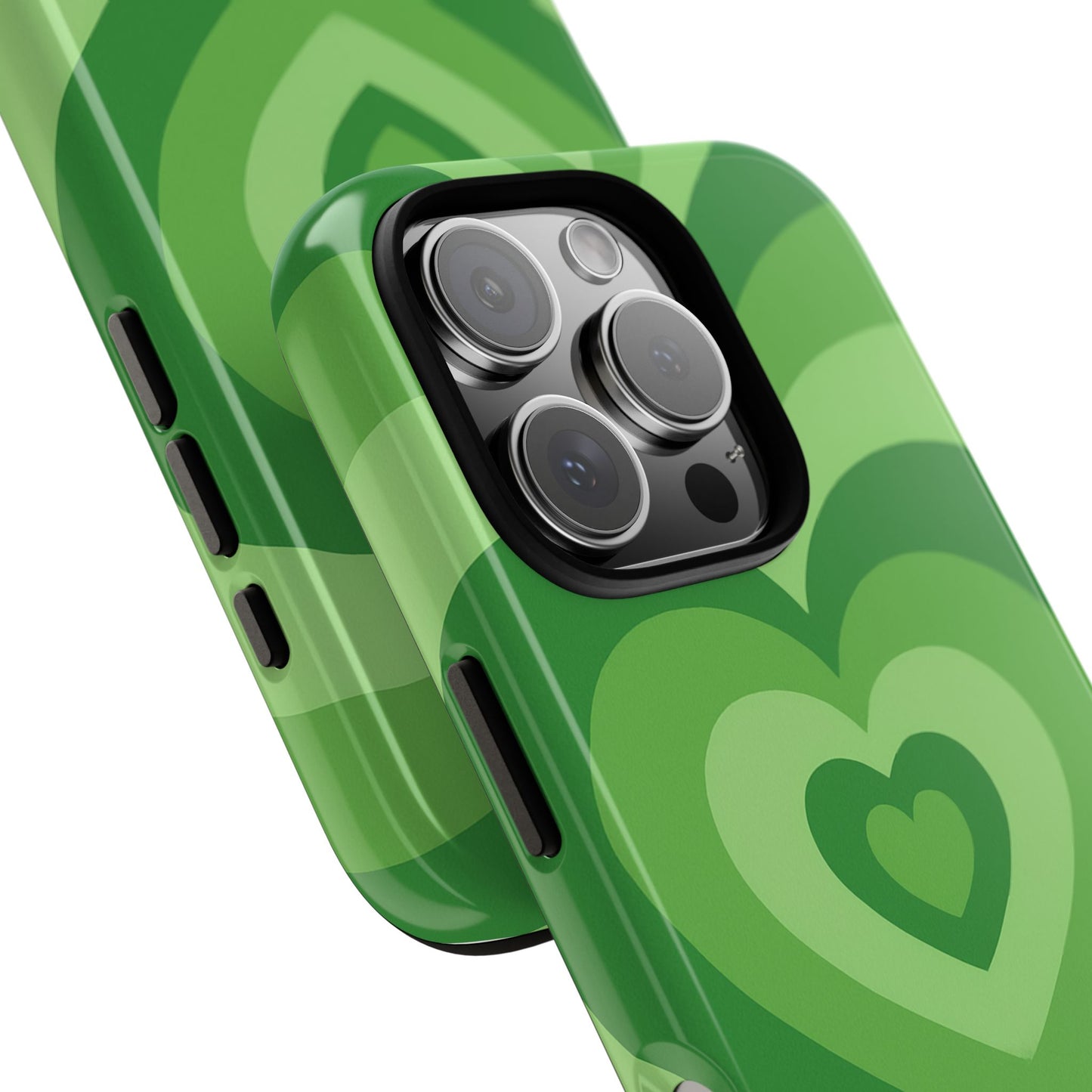 Green Layered Heart Phone Case