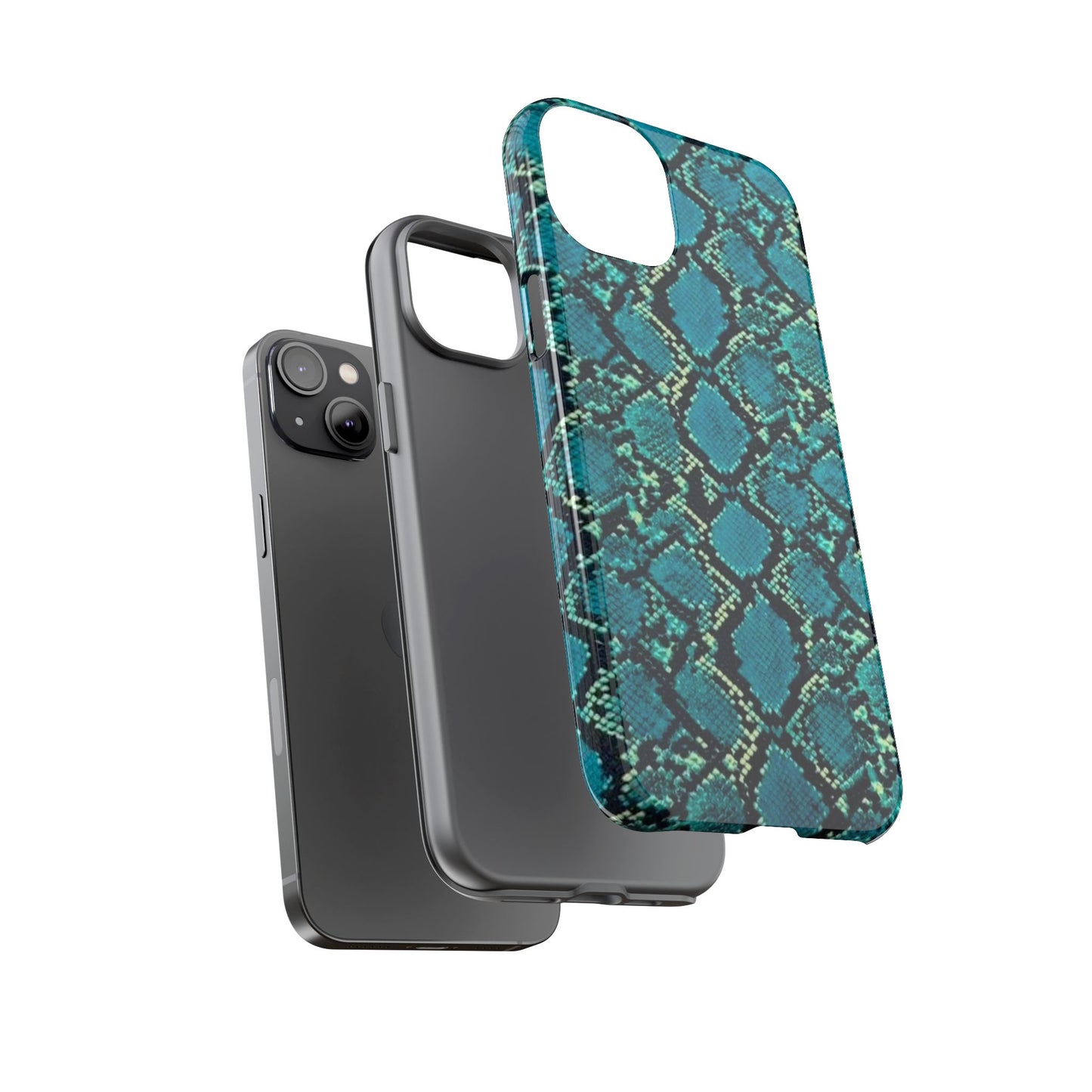 Blue Snake Skin Phone Case