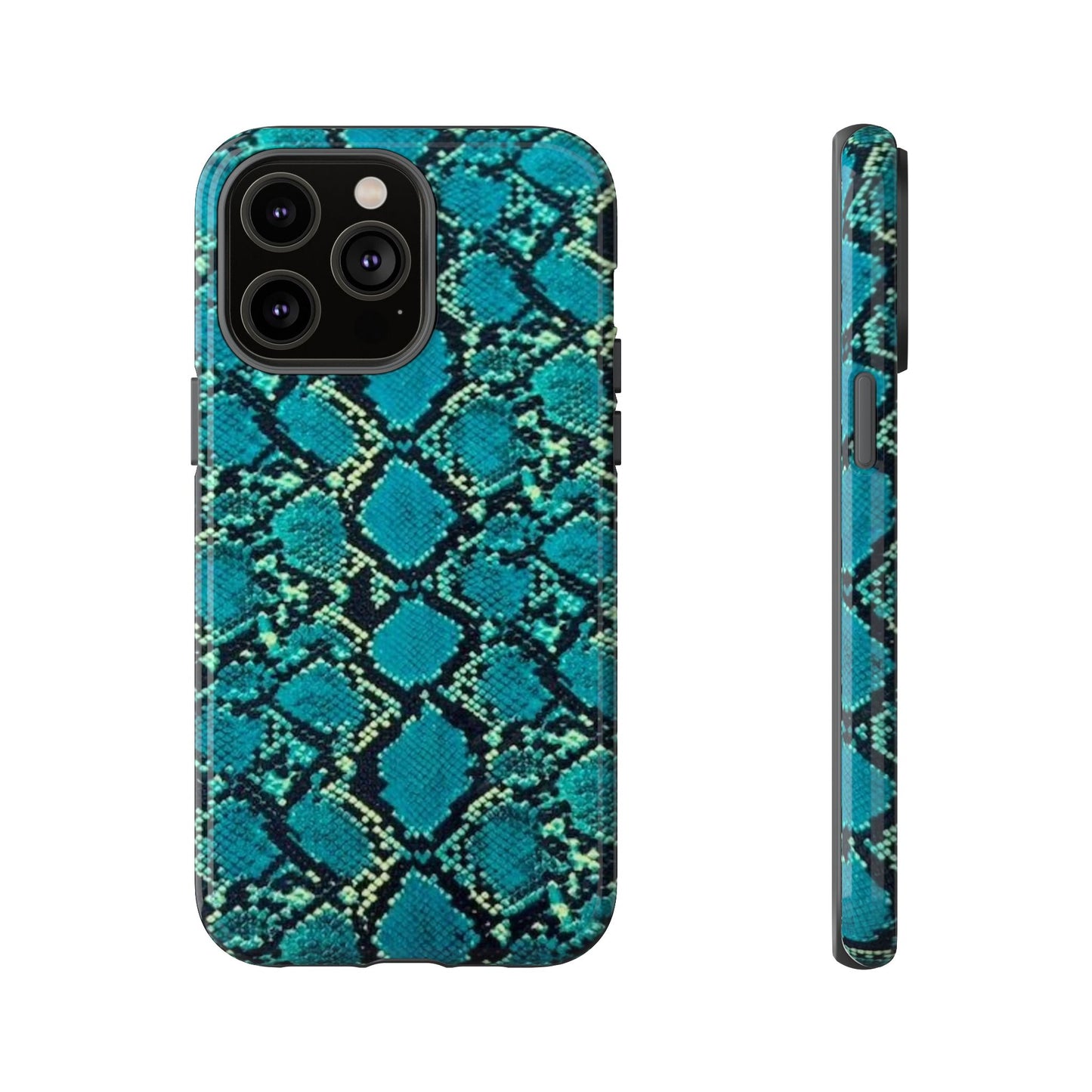 Blue Snake Skin Phone Case