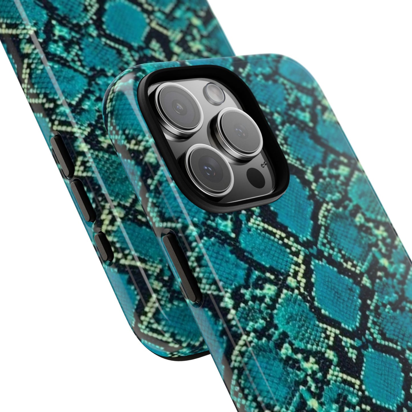Blue Snake Skin Phone Case