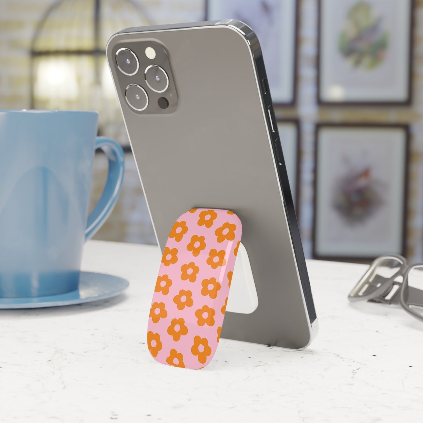 Orange Flower Phone Grip/Stand