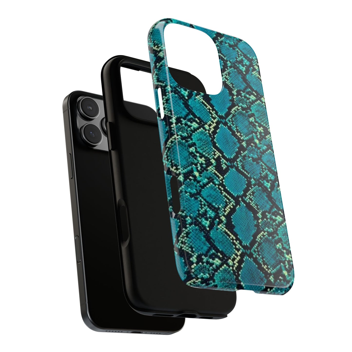 Blue Snake Skin Phone Case