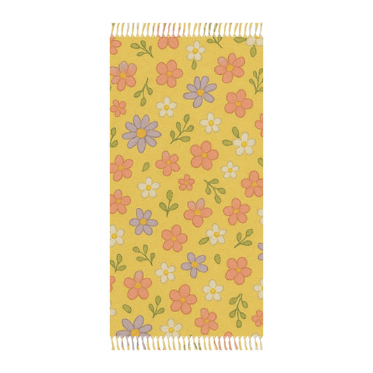 Yellow Floral Beach Blanket