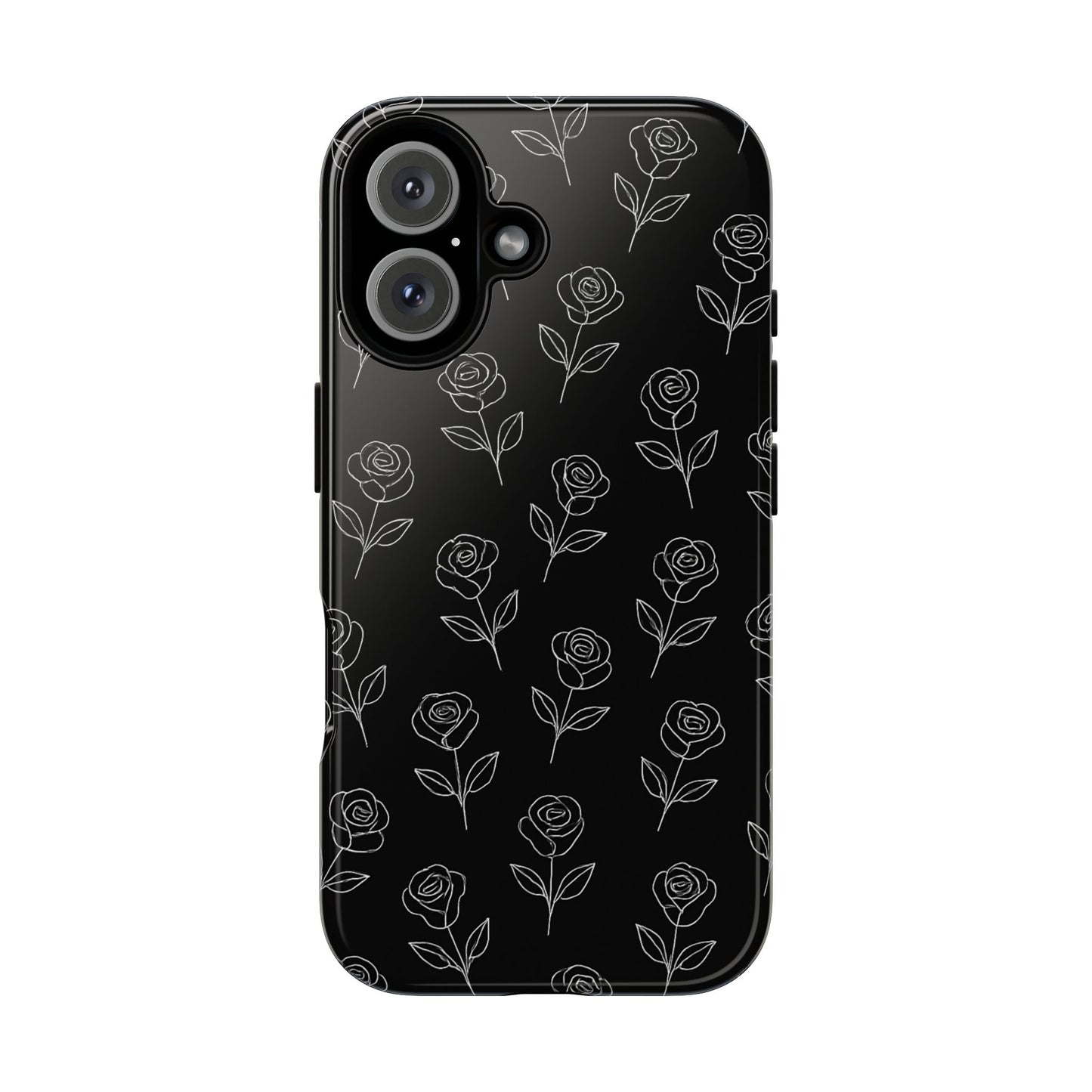 Black Dainty Floral Case