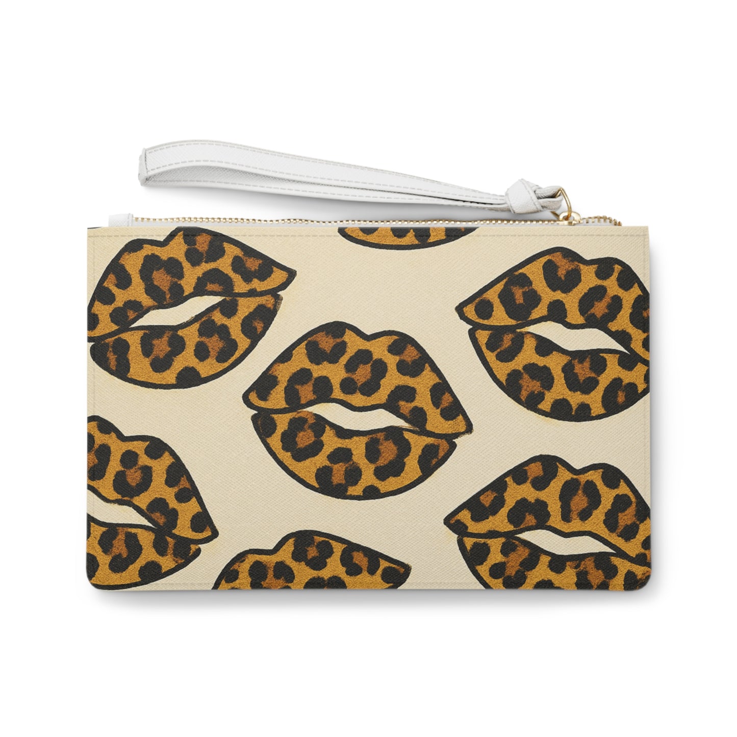 Leopard Kiss Print Clutch Bag
