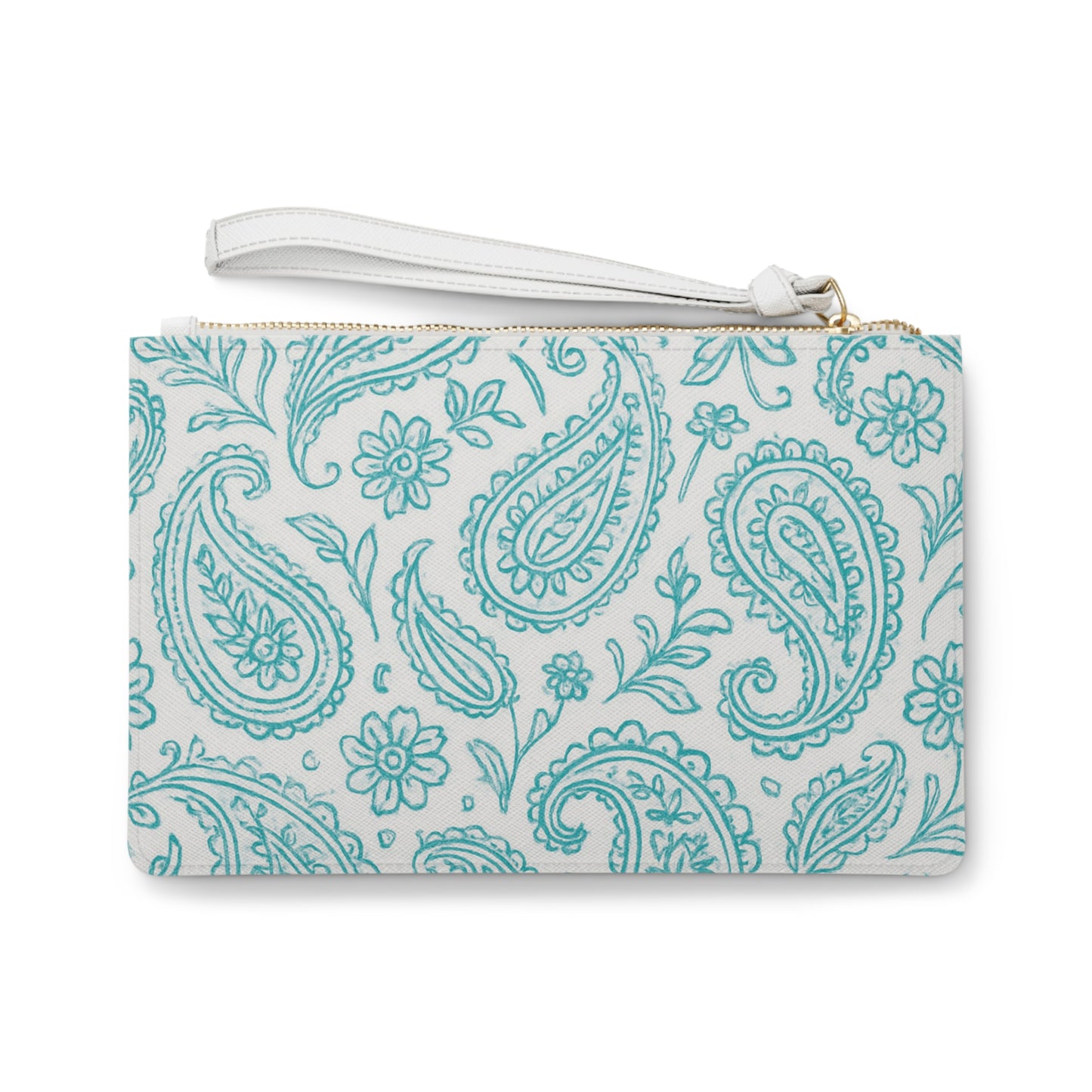 Blue Paisley Clutch Bag
