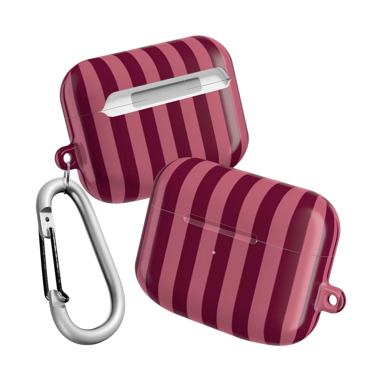 Burgundy Stripe AirPod Cases