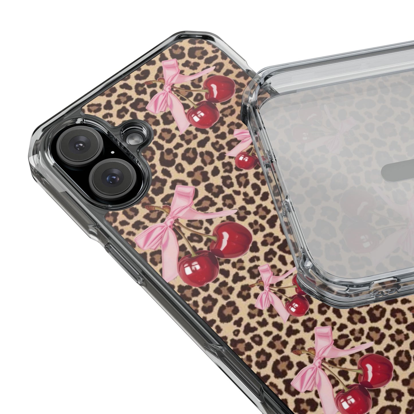 Leopard Print Magnetic Clear Impact Case