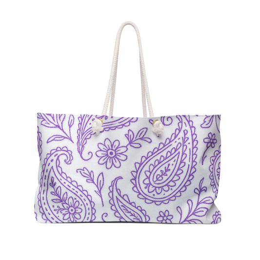 Purple Paisley Weekender Bag