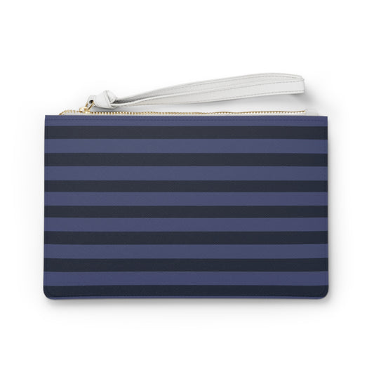 Navy Stripe Clutch Bag