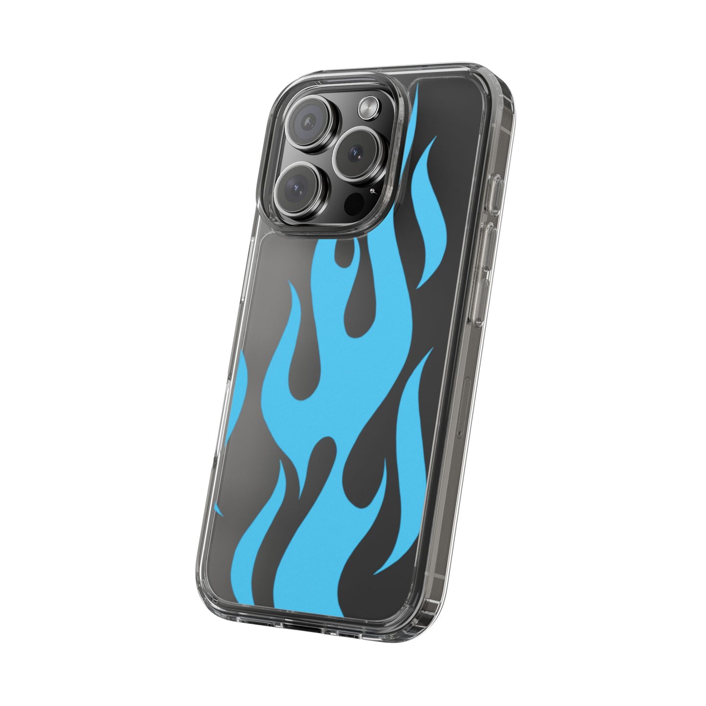 Blue Flame Clear Phone Case