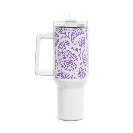 Purple Paisley Tumbler | 40oz Insulated