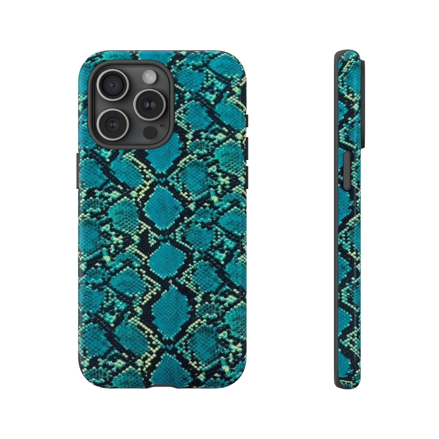 Blue Snake Skin Phone Case