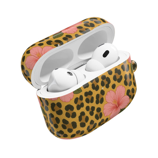 Leopard Floral Print AirPod Case