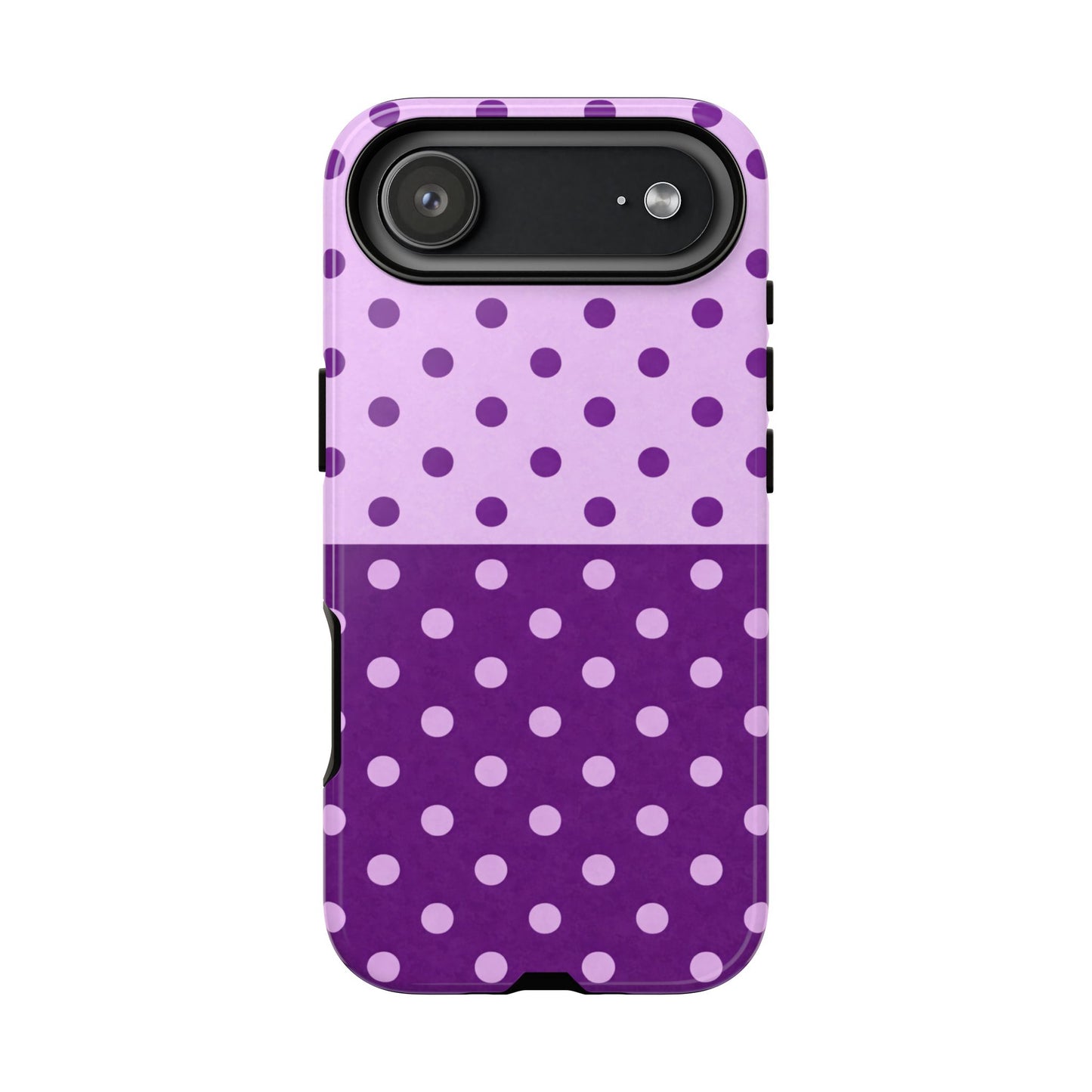 Two-Tone Polka Dot Case- Purple