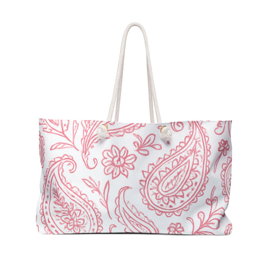 Pink Paisley Weekender Bag