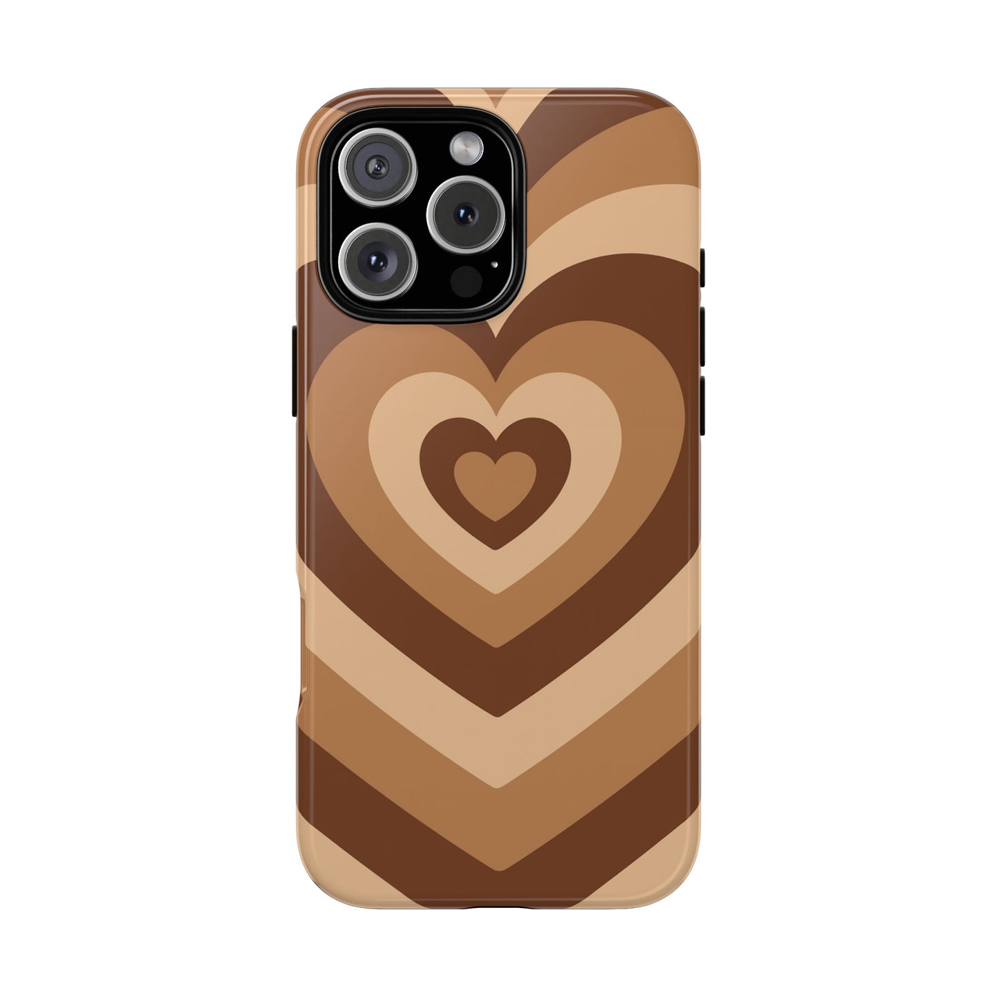 Brown Layered Heart Phone Case
