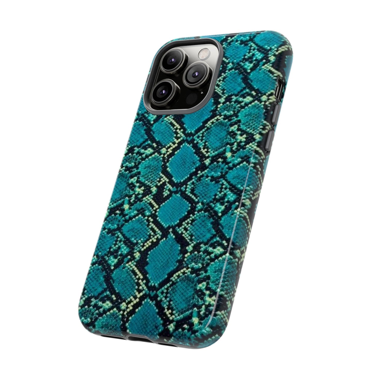 Blue Snake Skin Phone Case