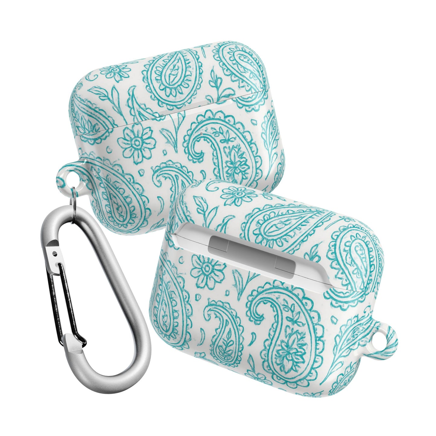 Blue Paisley AirPod Case