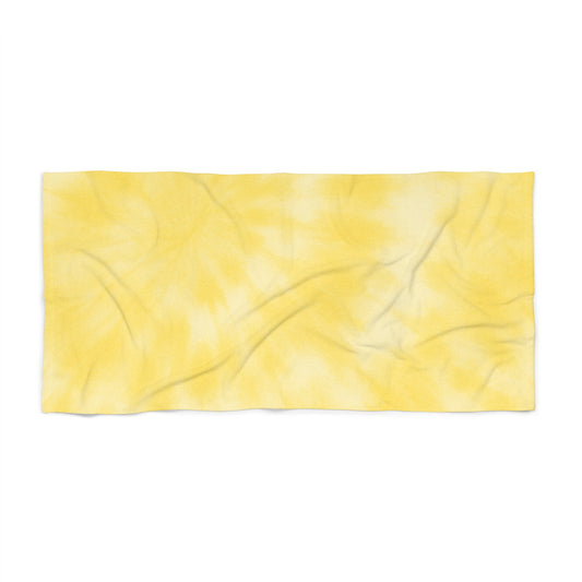 Yellow Tie-Dye Beach Towel