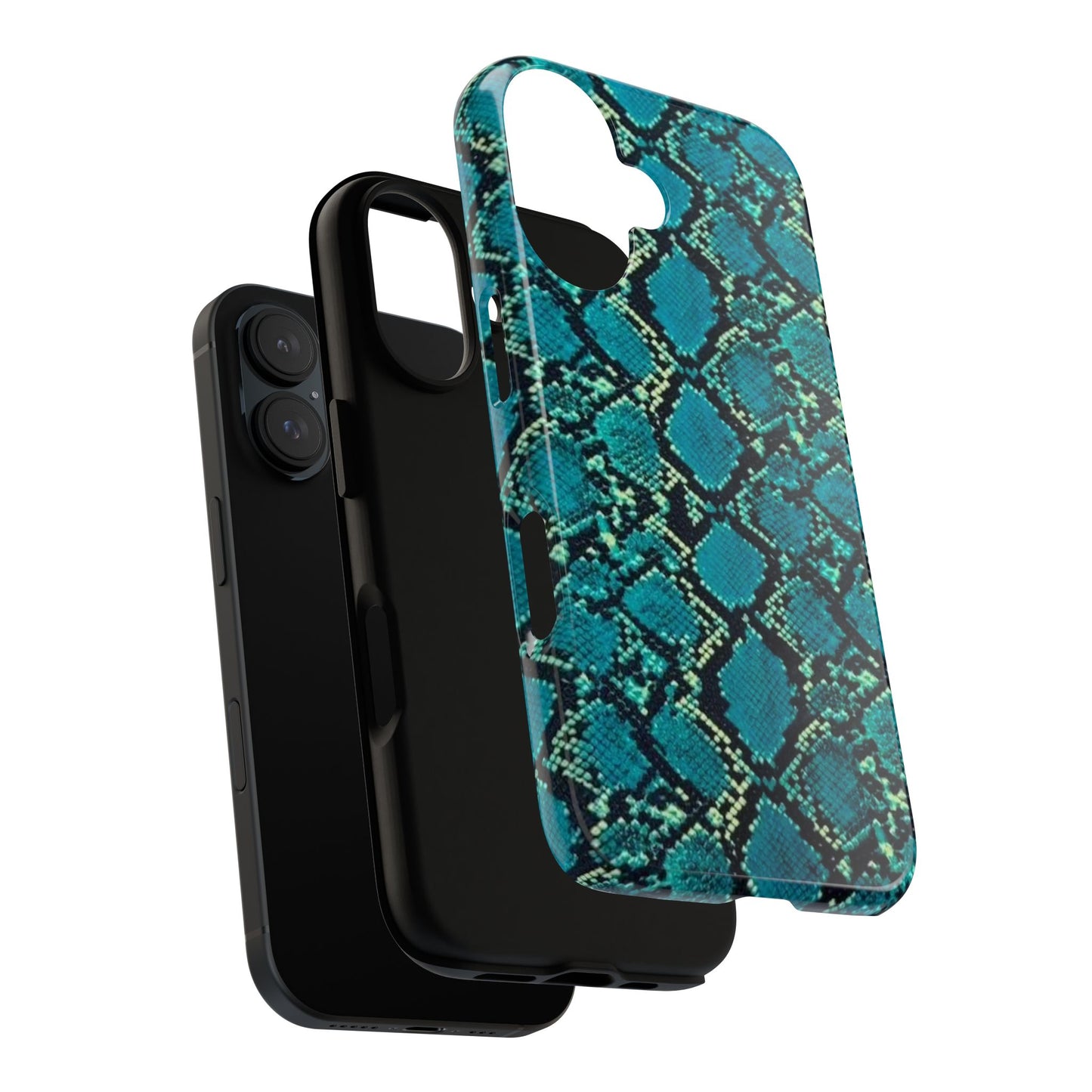 Blue Snake Skin Phone Case