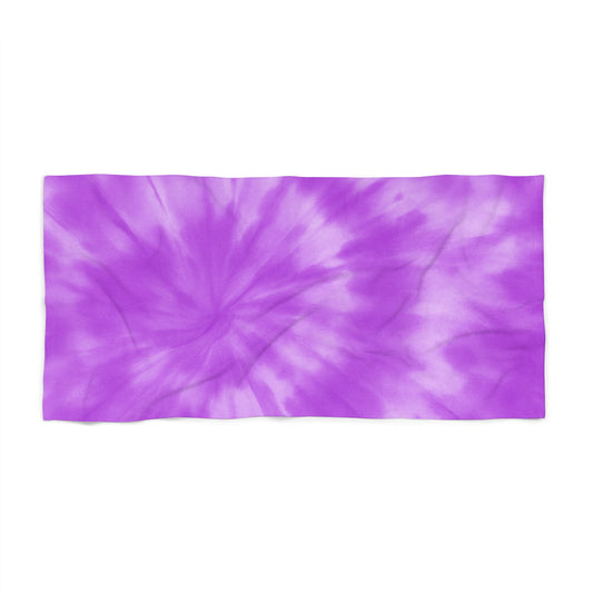 Purple Tie-Dye Beach Towel