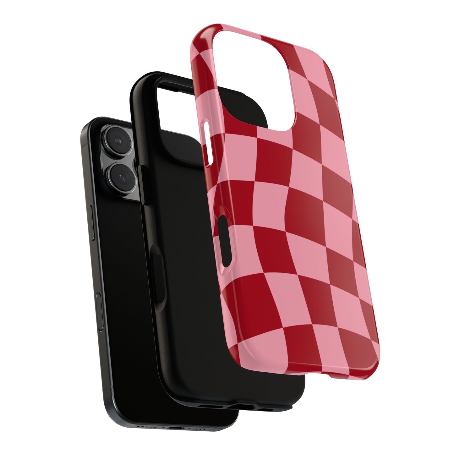 Red and Pink Checkered Phone Case