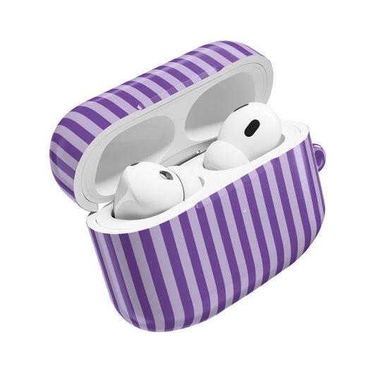 Purple Stripe Airpod Case