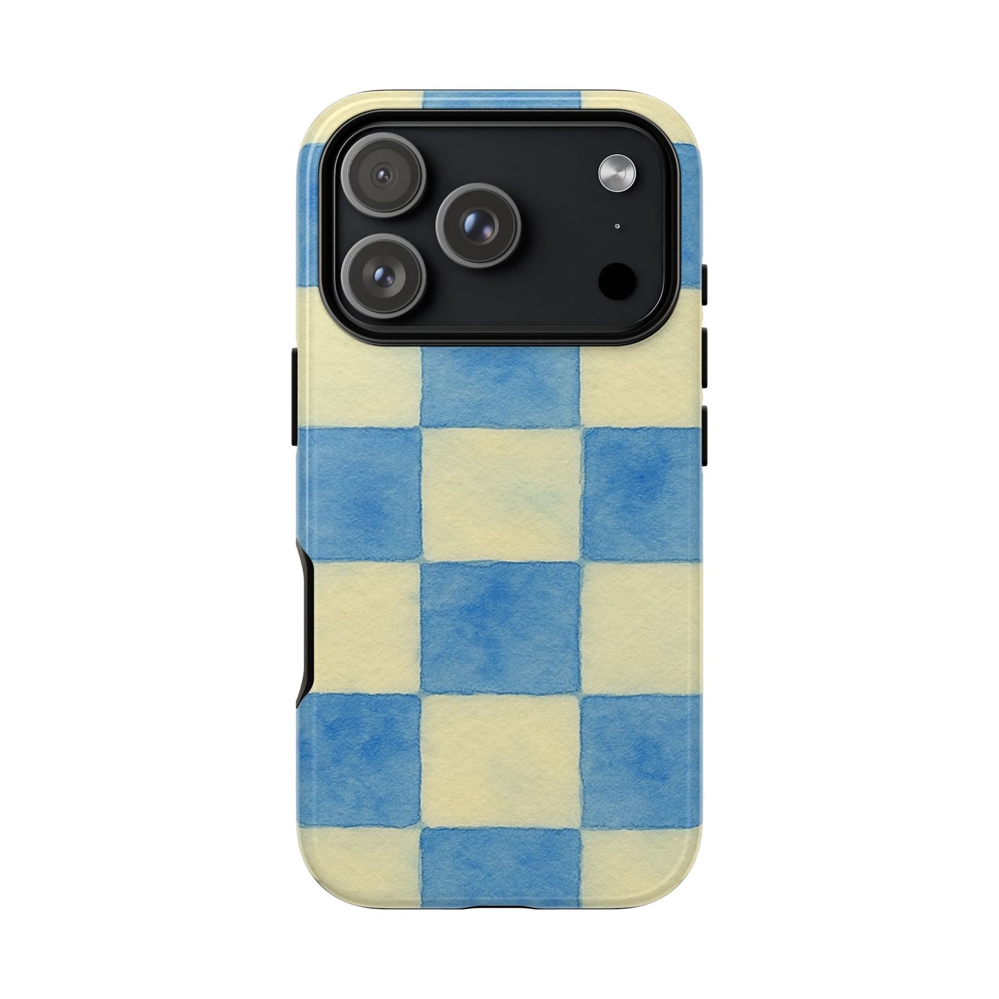 Blue Checkered Tough Phone Case