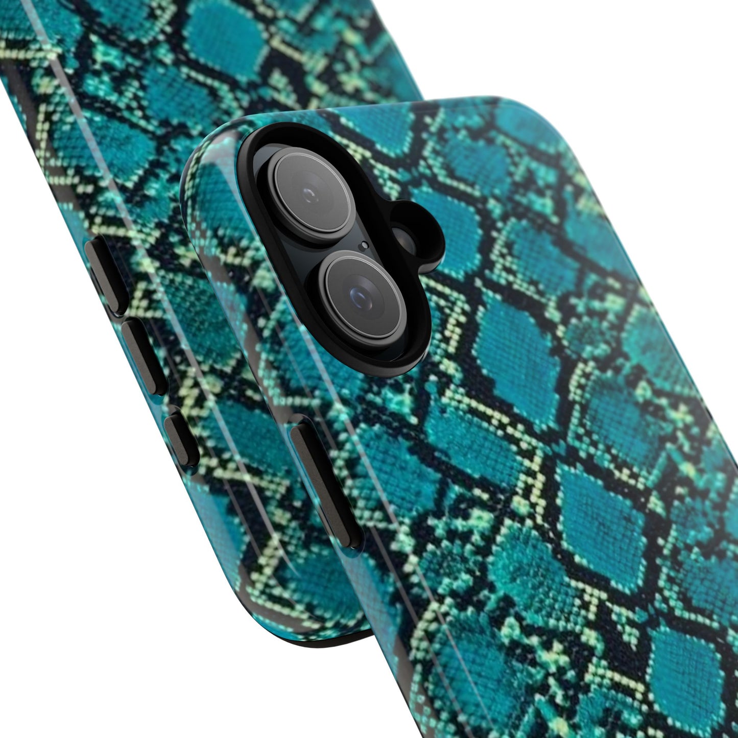 Blue Snake Skin Phone Case