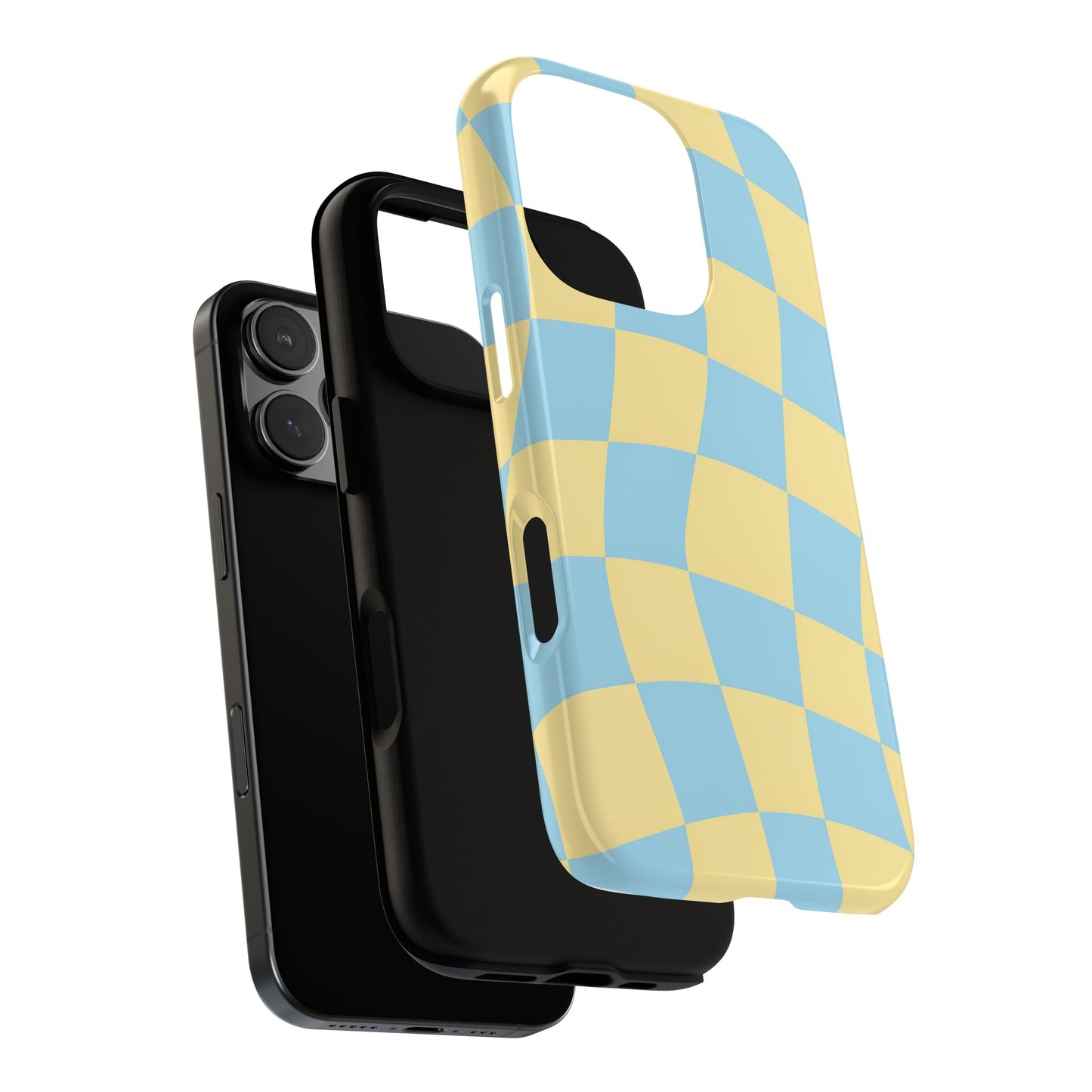 Blue & Yellow Checkered Phone Case