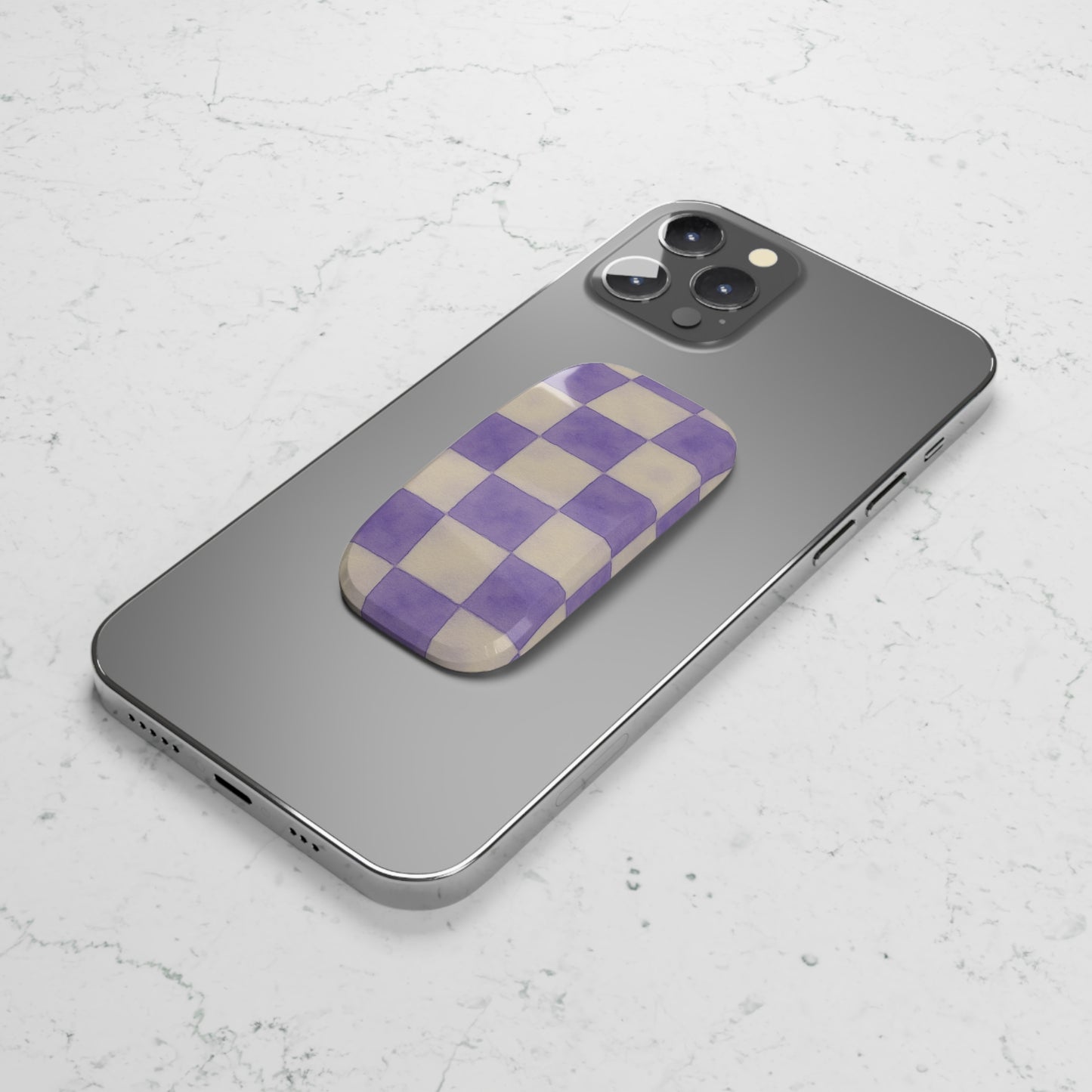 Purple Checkered Grip/Stand