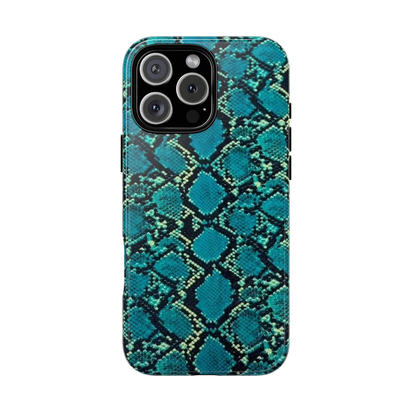 Blue Snake Skin Phone Case