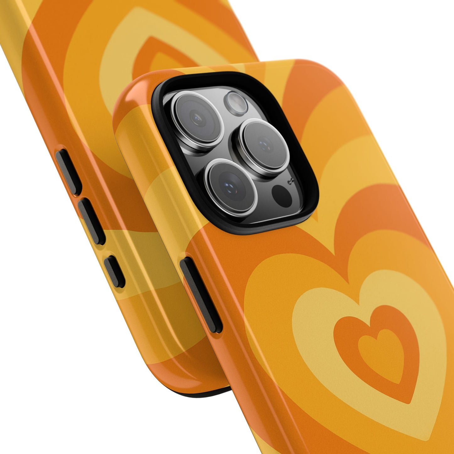 Orange Layered Heart Phone Case