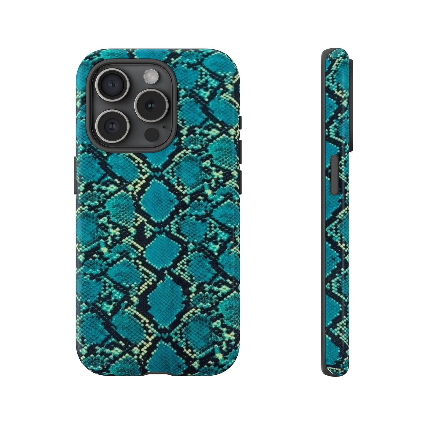 Blue Snake Skin Phone Case