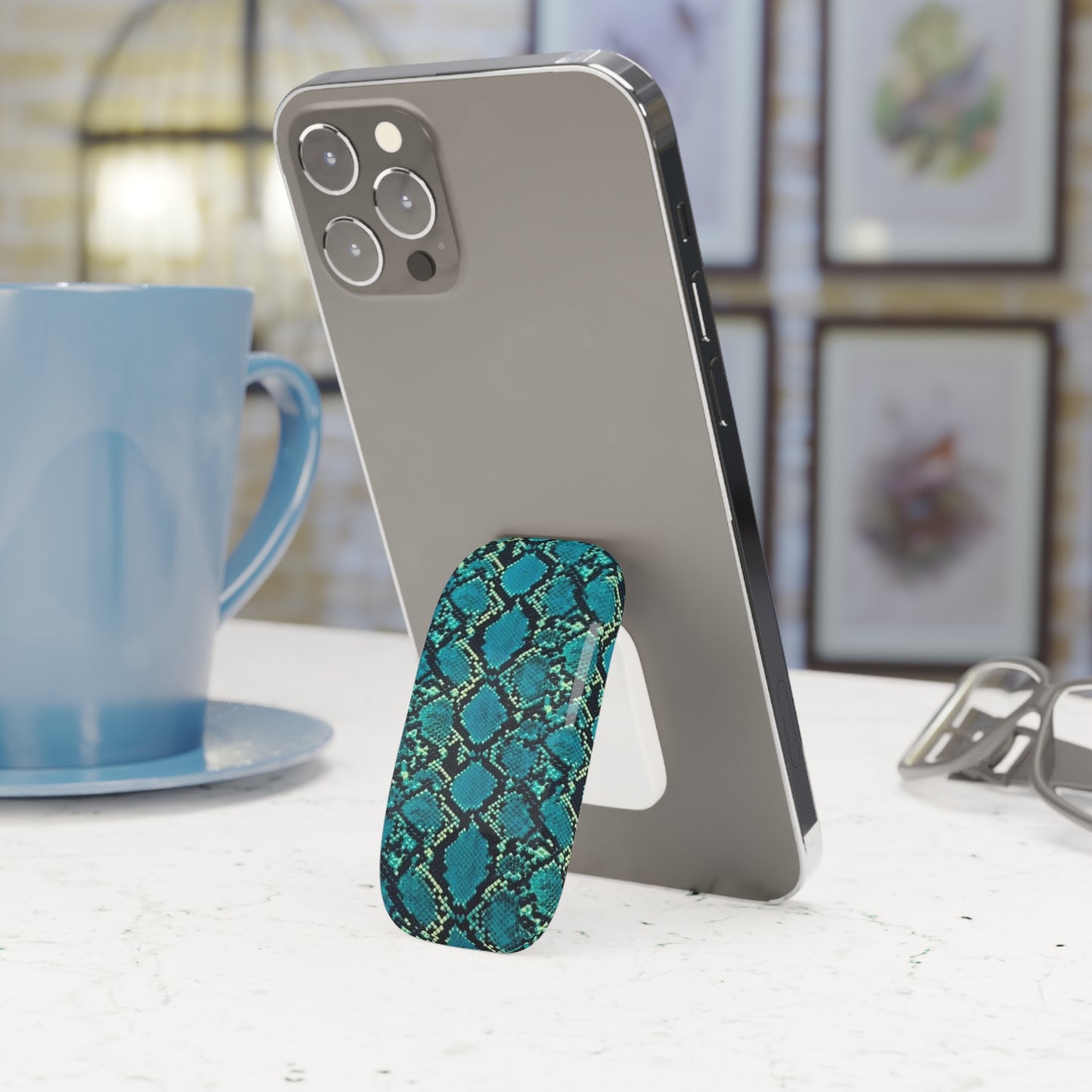 Blue Snakeskin Phone Grip/Stand