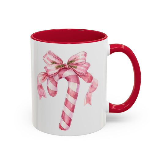 Candy Cane Ribbon Mug (11oz & 15oz)