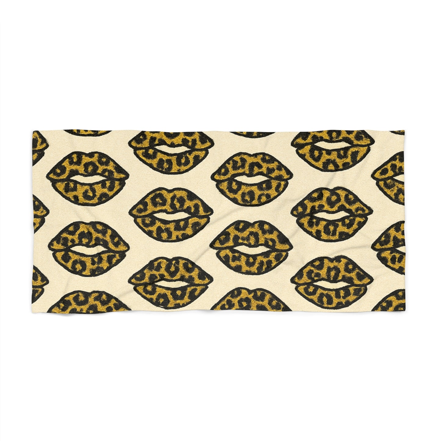 Leopard Kiss Print Beach Towel