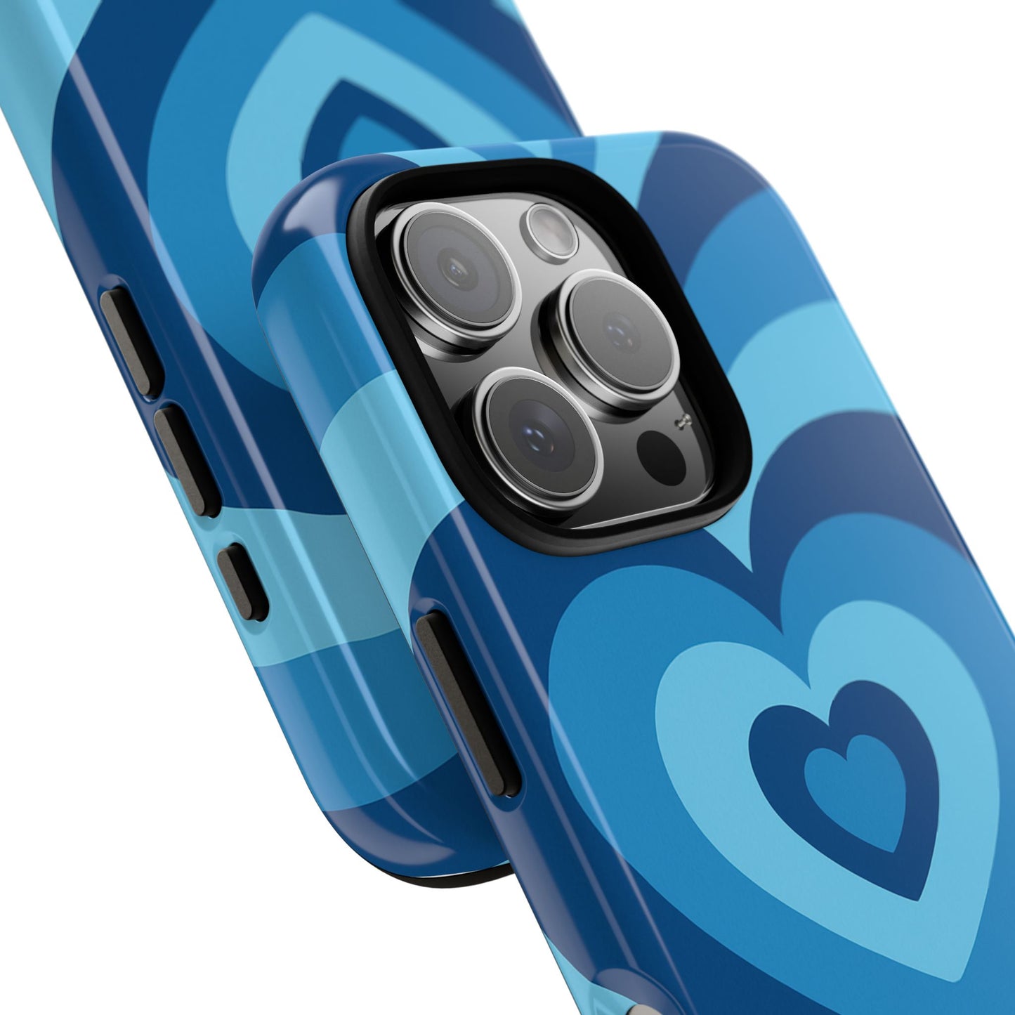 Blue Layered Heart Phone Case